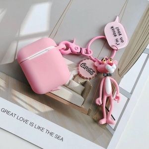 [NEW] ★Air Pods Case★ w/ PINK PANTHER key-chain !!